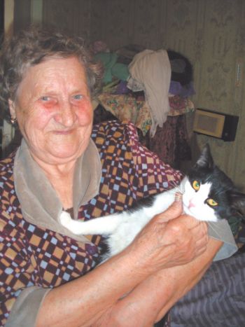 Бабушка с кошками