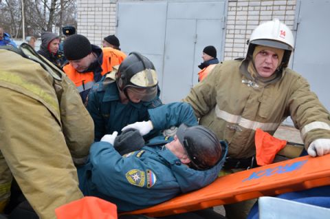 В Ржеве состоялись соревнования между подразделениями противопожарной службы области